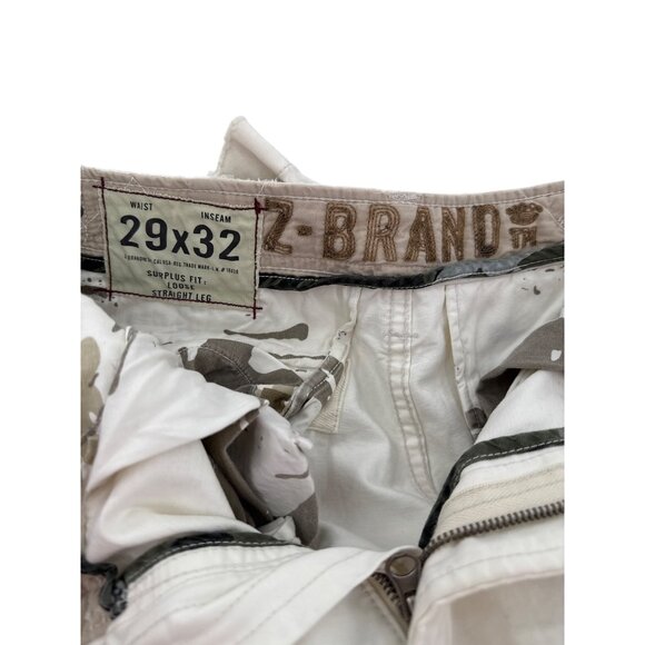 Z-Brand Mens Cargo Pants 29x32 Beige Cotton Blend Straight Leg - Picture 6 of 11